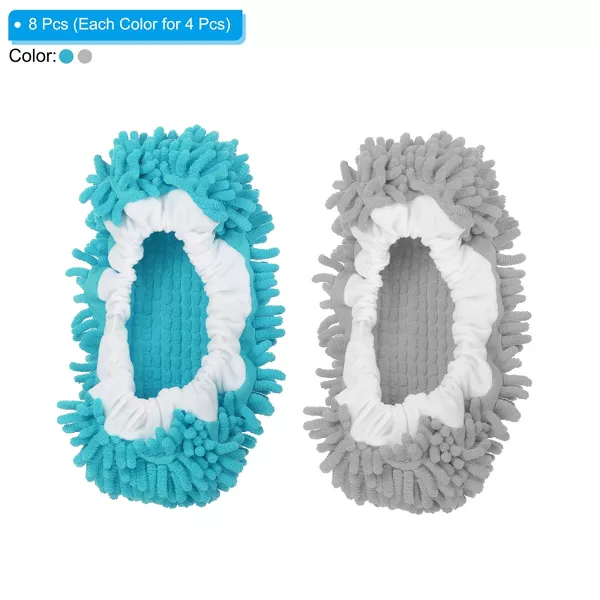 Microfiber Floor Cleaning Shoes Cover Chenille Duster Foot Socks Mop Slippers - 图片 3